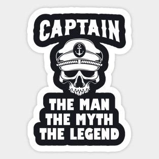 Captain the Man the Myth the Legend Sticker